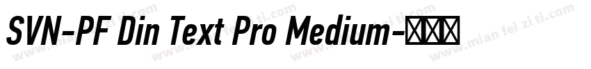 SVN-PF Din Text Pro Medium字体转换